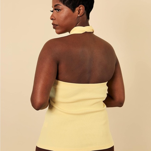 The Drop Yellow Halter Top - Picture 2 of 4